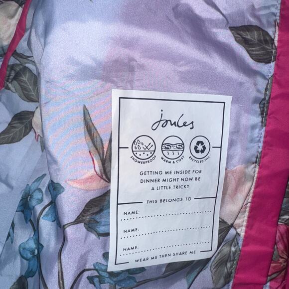 Joules Jacket Girls 5 Reversible Hooded Puffer Cool Weather Outdoor Lightweight - Picture 8 of 14